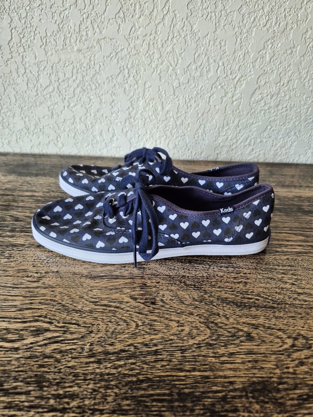 Keds x Taylor Swift Champion Heart Navy Blue Canvas Sneakers Womens Size 7